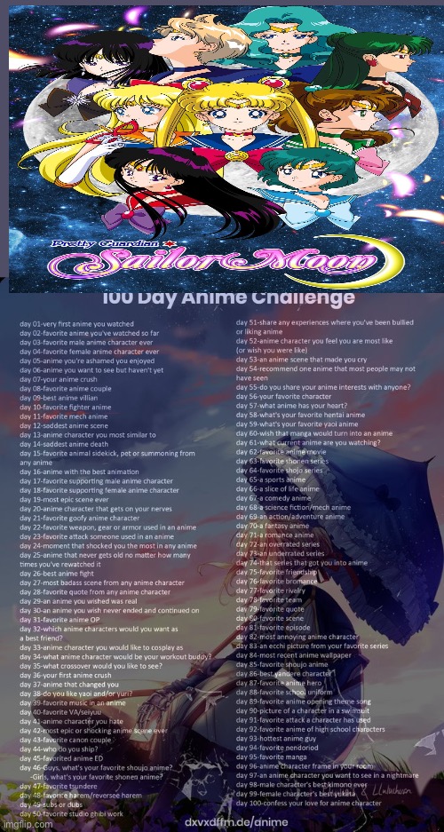 Day 1 | image tagged in 100 day anime challenge | made w/ Imgflip meme maker