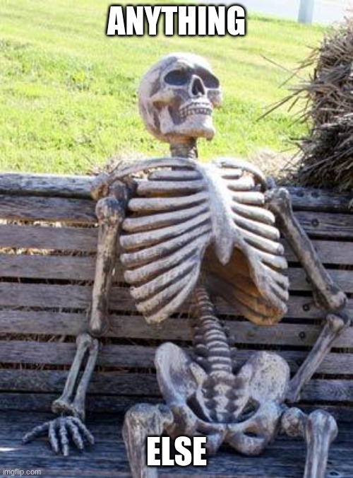 Waiting Skeleton Meme | ANYTHING; ELSE | image tagged in memes,waiting skeleton | made w/ Imgflip meme maker