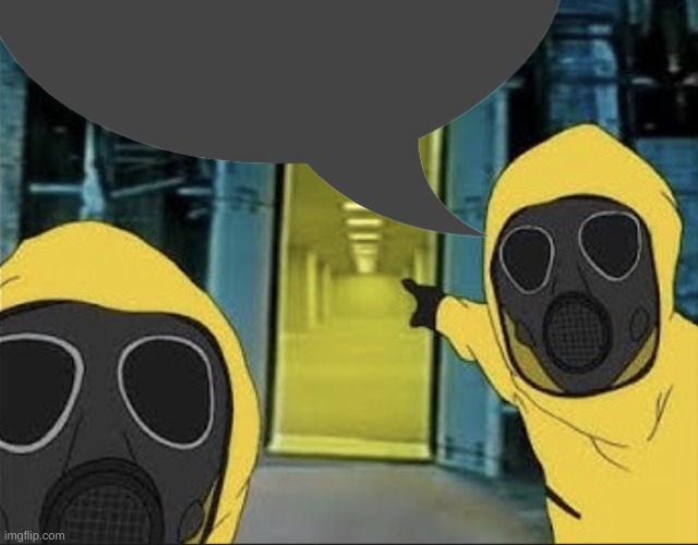 mans trying to warn us about something | image tagged in hazmat men pointing at the backrooms portal | made w/ Imgflip meme maker