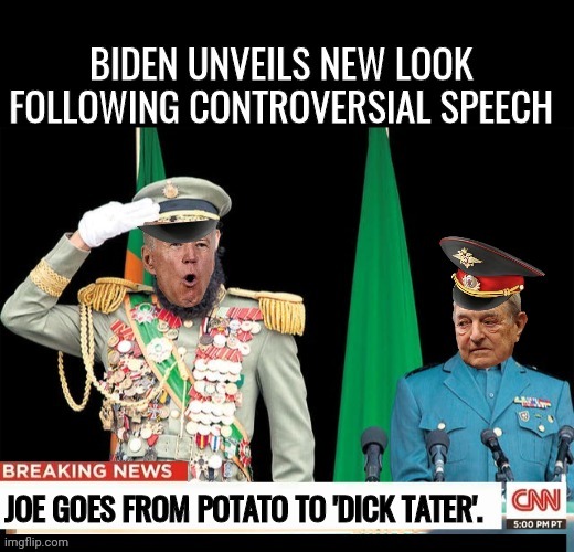 Joe goes from potato to dictator | image tagged in cnn fake news | made w/ Imgflip meme maker