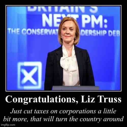 Troll of the Day: Liz Truss | image tagged in congratulations liz truss | made w/ Imgflip meme maker