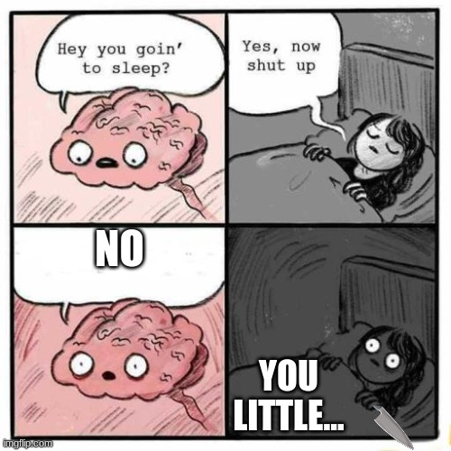 Hey you going to sleep? | NO YOU LITTLE... | image tagged in hey you going to sleep | made w/ Imgflip meme maker