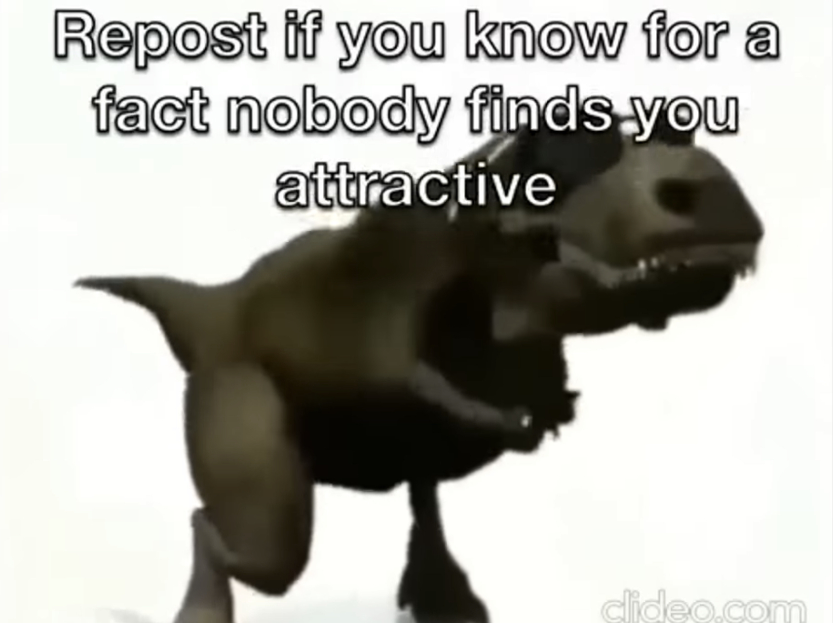 repost if no one finds you attractive Blank Meme Template