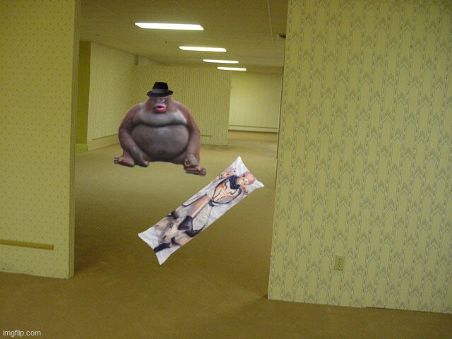 monkey in the backrooms | made w/ Imgflip meme maker