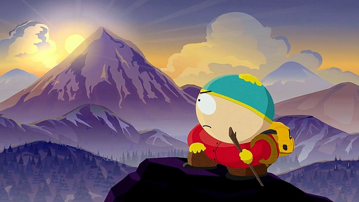 Mountain top Eric Cartman from South Park Blank Meme Template