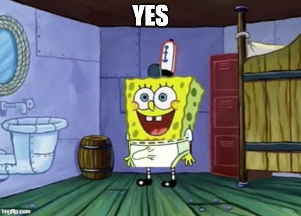 spongebob boner | YES | image tagged in spongebob boner | made w/ Imgflip meme maker