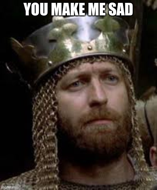 You make me sad | YOU MAKE ME SAD | image tagged in you make me sad | made w/ Imgflip meme maker