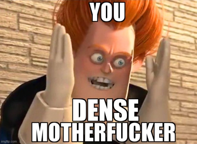 you dense mother fucker | image tagged in you dense mother fucker | made w/ Imgflip meme maker