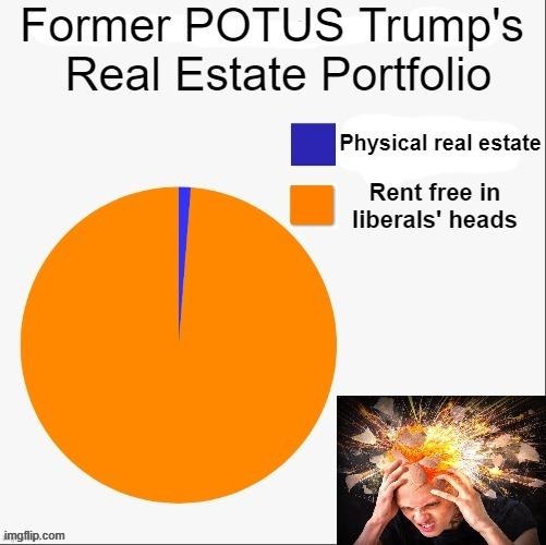 They want him to leave but he just can't be evicted! | image tagged in politics,donald trump,tds,trump derangement syndrome,living rent free,real estate | made w/ Imgflip meme maker