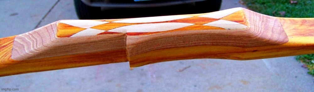 osage and hickory longbow I made | made w/ Imgflip meme maker