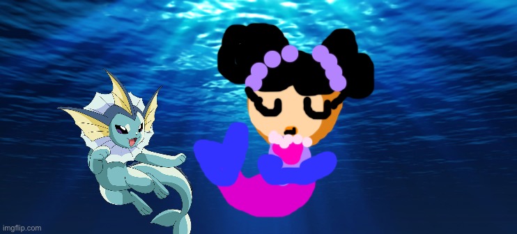 Flora as a mermaid | image tagged in underwater ocean,mermaid | made w/ Imgflip meme maker