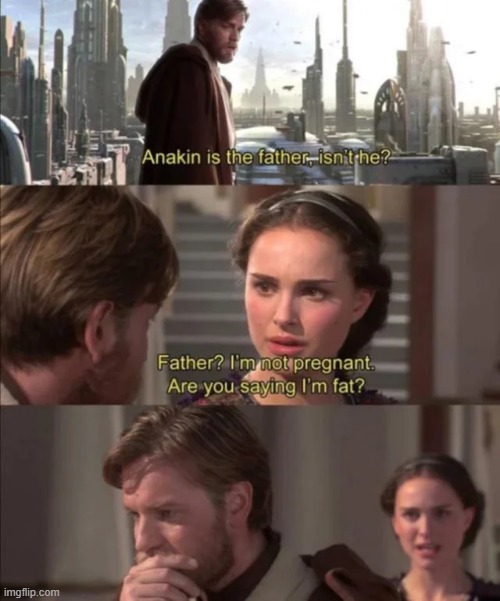 Careful Obi Wan | image tagged in obi wan,padme | made w/ Imgflip meme maker