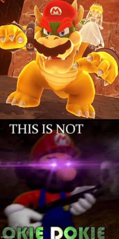 Bowser | image tagged in this is not okie dokie,cursed image,bowser,mario,memes,cursed | made w/ Imgflip meme maker