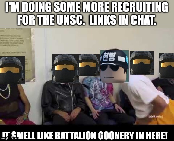 Boomerang goonery | I'M DOING SOME MORE RECRUITING FOR THE UNSC.  LINKS IN CHAT. | image tagged in boomerang goonery | made w/ Imgflip meme maker
