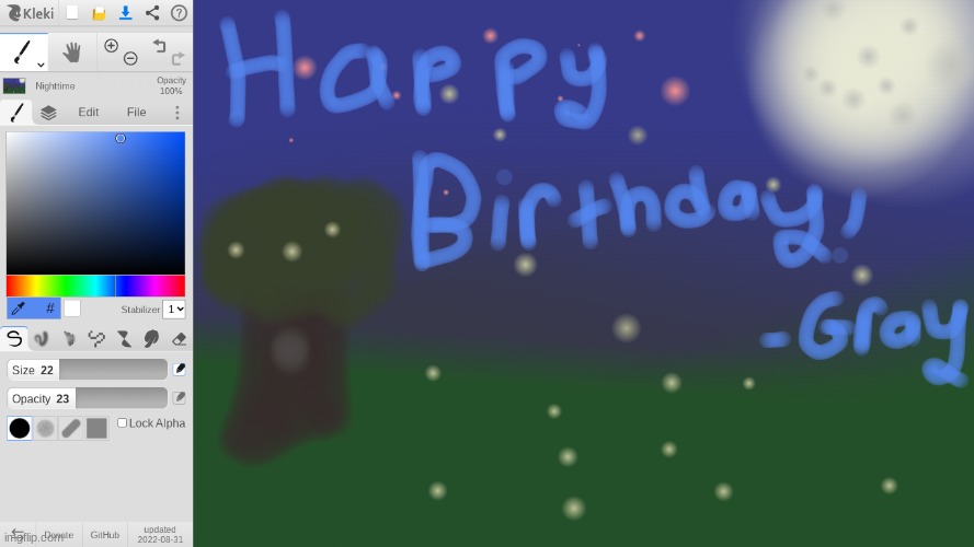 Happy Birthday! | image tagged in kleki,happy birthday | made w/ Imgflip meme maker