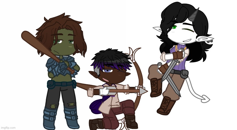 I made a DnD style group of ocs! (Note: I don’t actually play DnD or know how to I just know a bit about it | image tagged in gacha,ocs,dnd | made w/ Imgflip meme maker