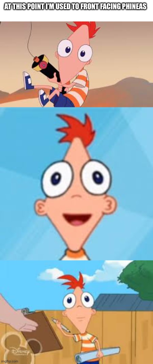 AT THIS POINT I’M USED TO FRONT FACING PHINEAS | made w/ Imgflip meme maker