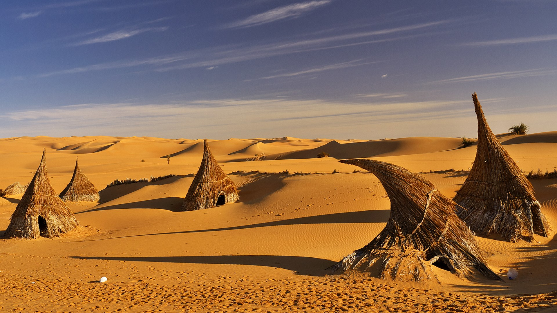 High Quality Sahara straw huts Blank Meme Template