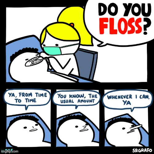 Do you floss | image tagged in funny,funny memes | made w/ Imgflip meme maker