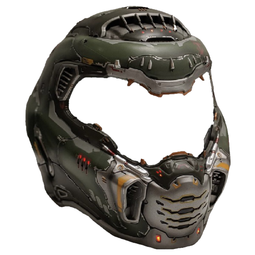High Quality Doom Slayer helmet Blank Meme Template