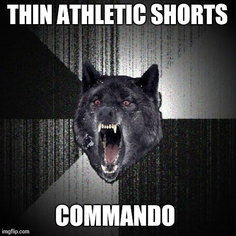 Insanity Wolf Meme | THIN ATHLETIC SHORTS COMMANDO | image tagged in memes,insanity wolf,AdviceAnimals | made w/ Imgflip meme maker