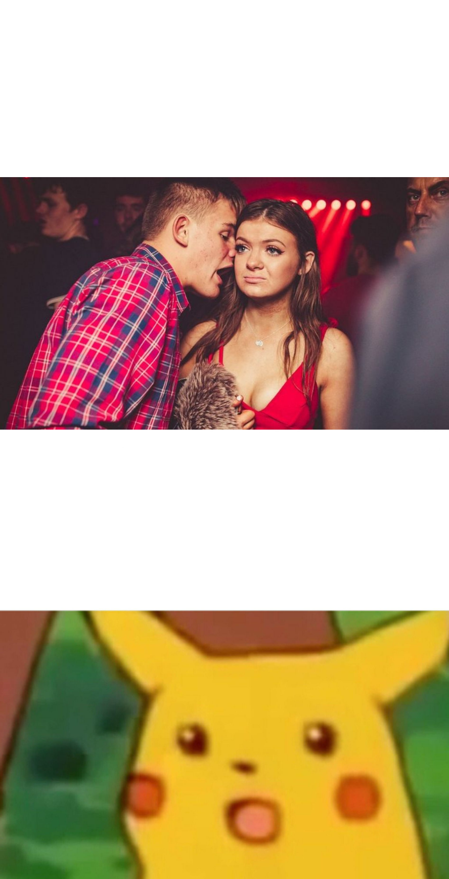 High Quality Surprised guy after annoying a girl Blank Meme Template