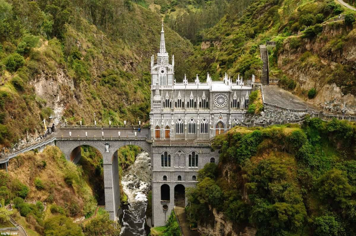 Las Lajas Sanctuary basilica church | image tagged in awesome | made w/ Imgflip meme maker