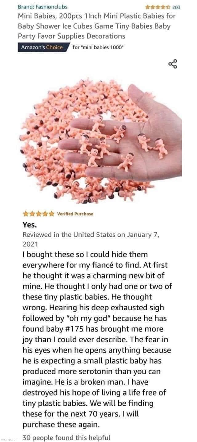 Tiny plastic babies | image tagged in tiny plastic babies | made w/ Imgflip meme maker