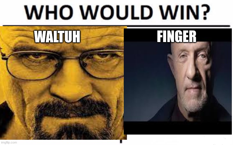 WALTUH; FINGER | image tagged in walter white | made w/ Imgflip meme maker