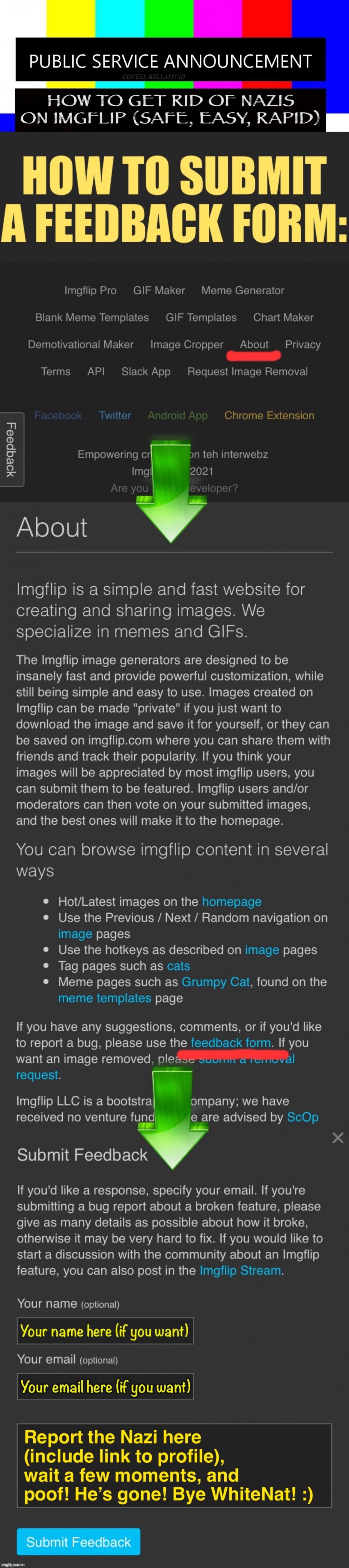 PSA feedback form | image tagged in psa feedback form | made w/ Imgflip meme maker