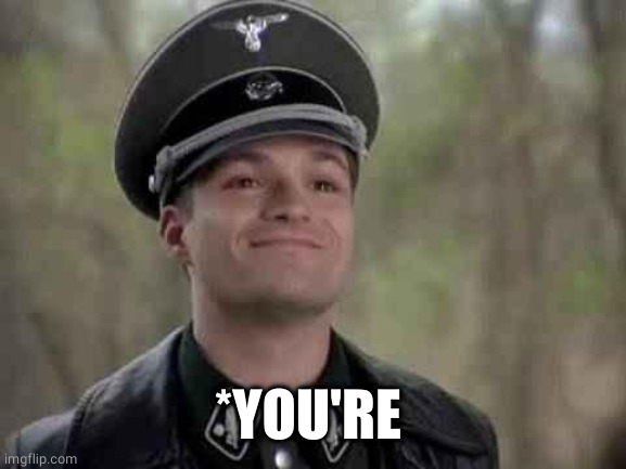 grammar nazi | *YOU'RE | image tagged in grammar nazi | made w/ Imgflip meme maker