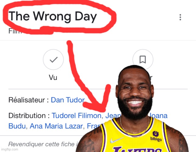 OMG THE WRONG DAY SOUNDS LIKE LEBRON JAMES | image tagged in lebron james,memes | made w/ Imgflip meme maker