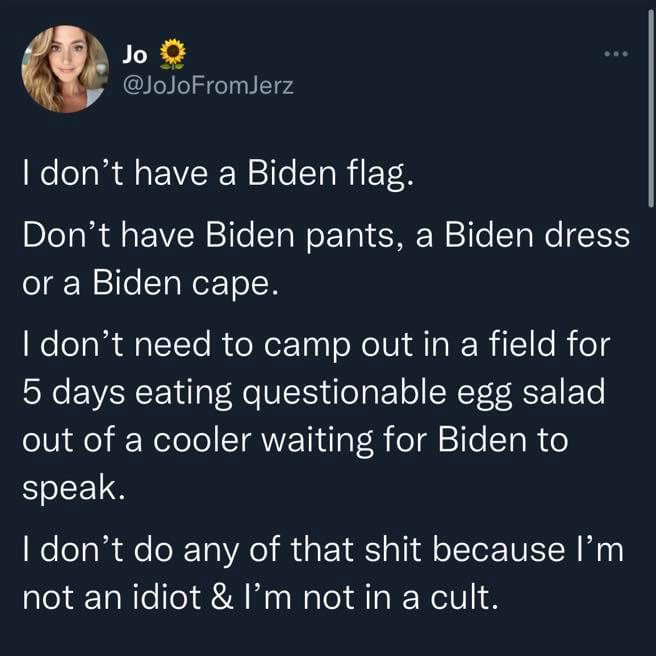 Not in a Biden cult Blank Meme Template