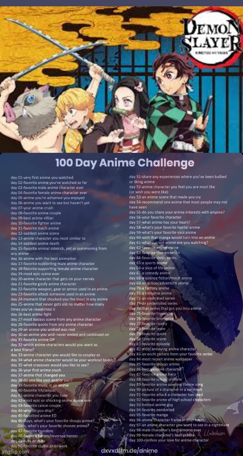 Day 2 | image tagged in 100 day anime challenge | made w/ Imgflip meme maker