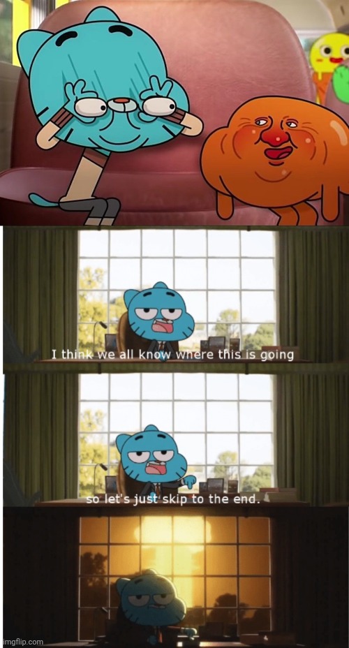 Cursed Gumball and Darwin | image tagged in i think we all know where this is going,the amazing world of gumball,gumball,darwin,memes,cursed image | made w/ Imgflip meme maker