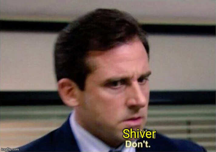 Michael Scott Don't Softly | Shiver | image tagged in michael scott don't softly | made w/ Imgflip meme maker