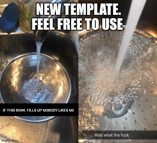 Filled | NEW TEMPLATE. FEEL FREE TO USE; IF THIS BOWL FILLS UP NOBODY LIKES ME | image tagged in filled | made w/ Imgflip meme maker