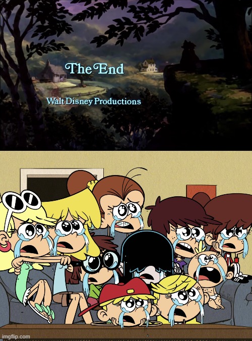 Loud sisters sad at TFATH ending | image tagged in the loud house | made w/ Imgflip meme maker