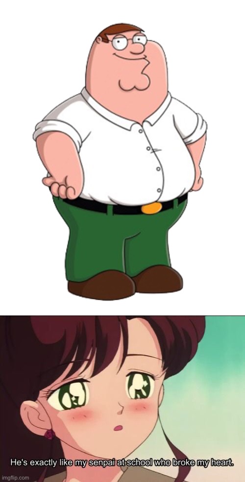 image tagged in memes,sailor moon,jupiter,senpai,family guy,peter griffin | made w/ Imgflip meme maker