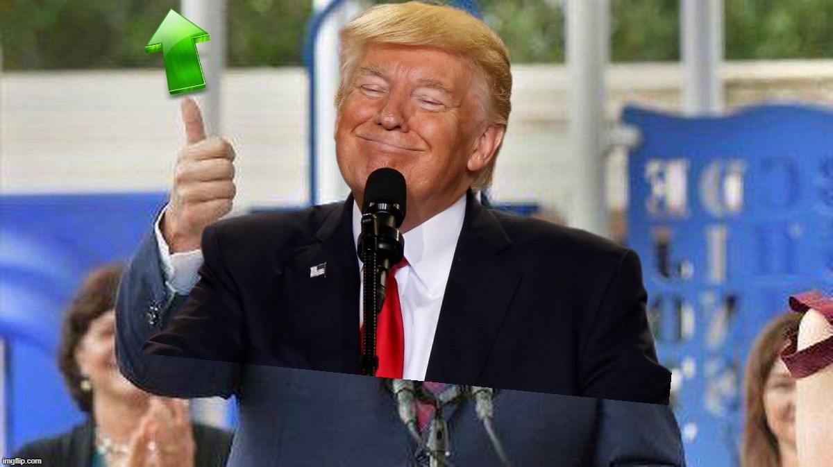 Trump upvote as Ron DeSantis | image tagged in trump upvote as ron desantis | made w/ Imgflip meme maker