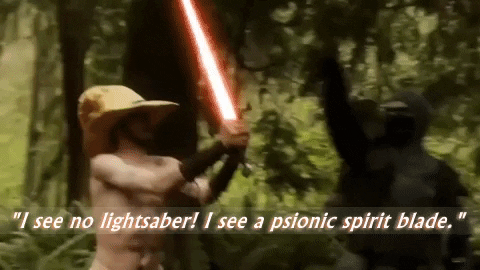 High Quality I see no lightsaber! I see a psionic spirit blade. Blank Meme Template