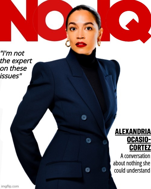 AOC NO IQ | image tagged in memes,funny,liberals,conservatives,aoc,democrats | made w/ Imgflip meme maker