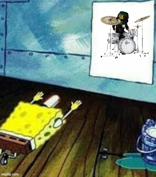 spongebob worships drumming master chief | image tagged in spongebob worship,halo,memes,microsoft | made w/ Imgflip meme maker