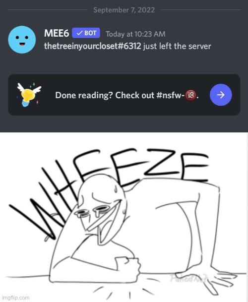 taken from the furries stream discord server | image tagged in wheeze | made w/ Imgflip meme maker