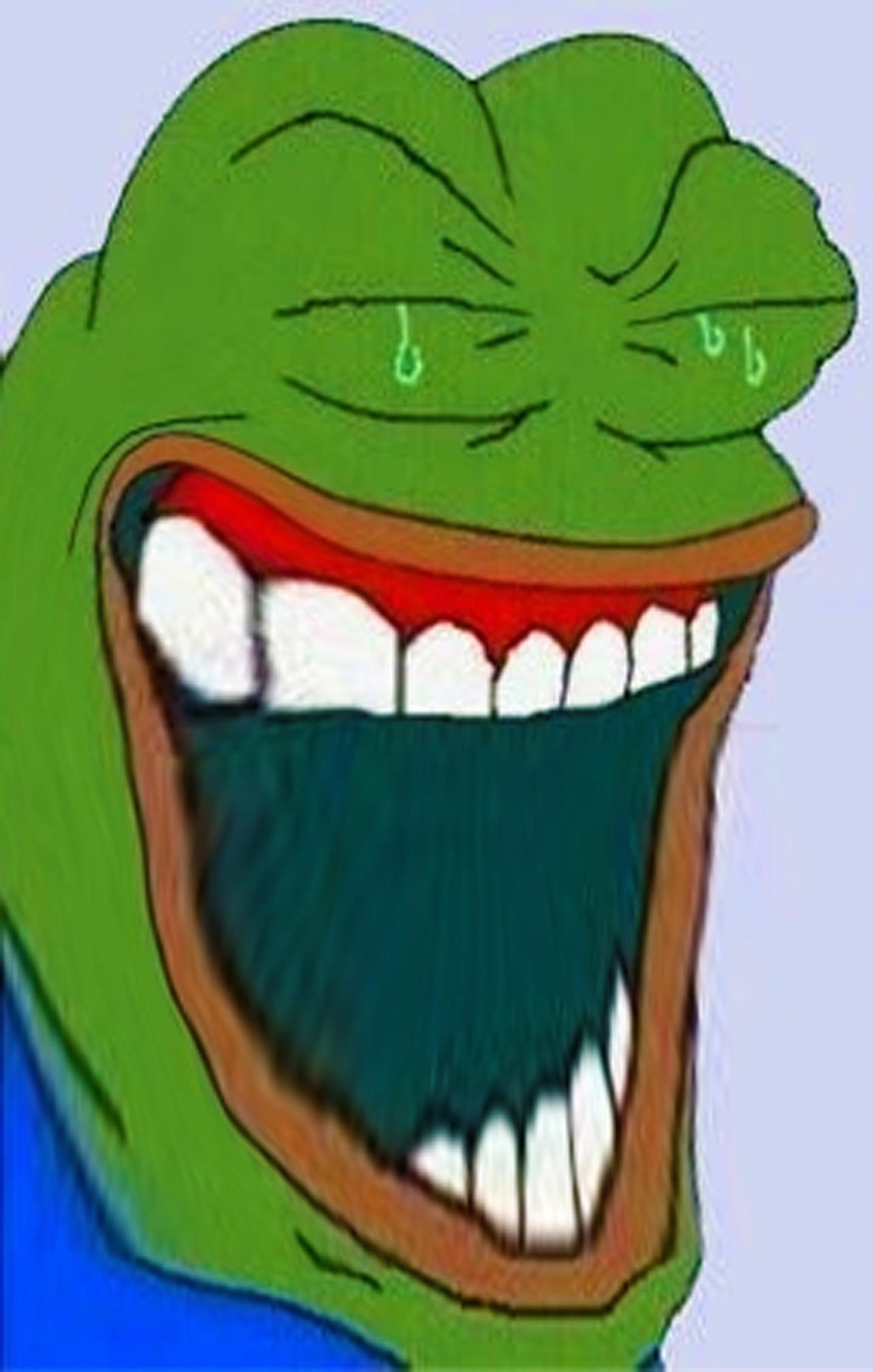 Crying laughing Pepe Blank Meme Template