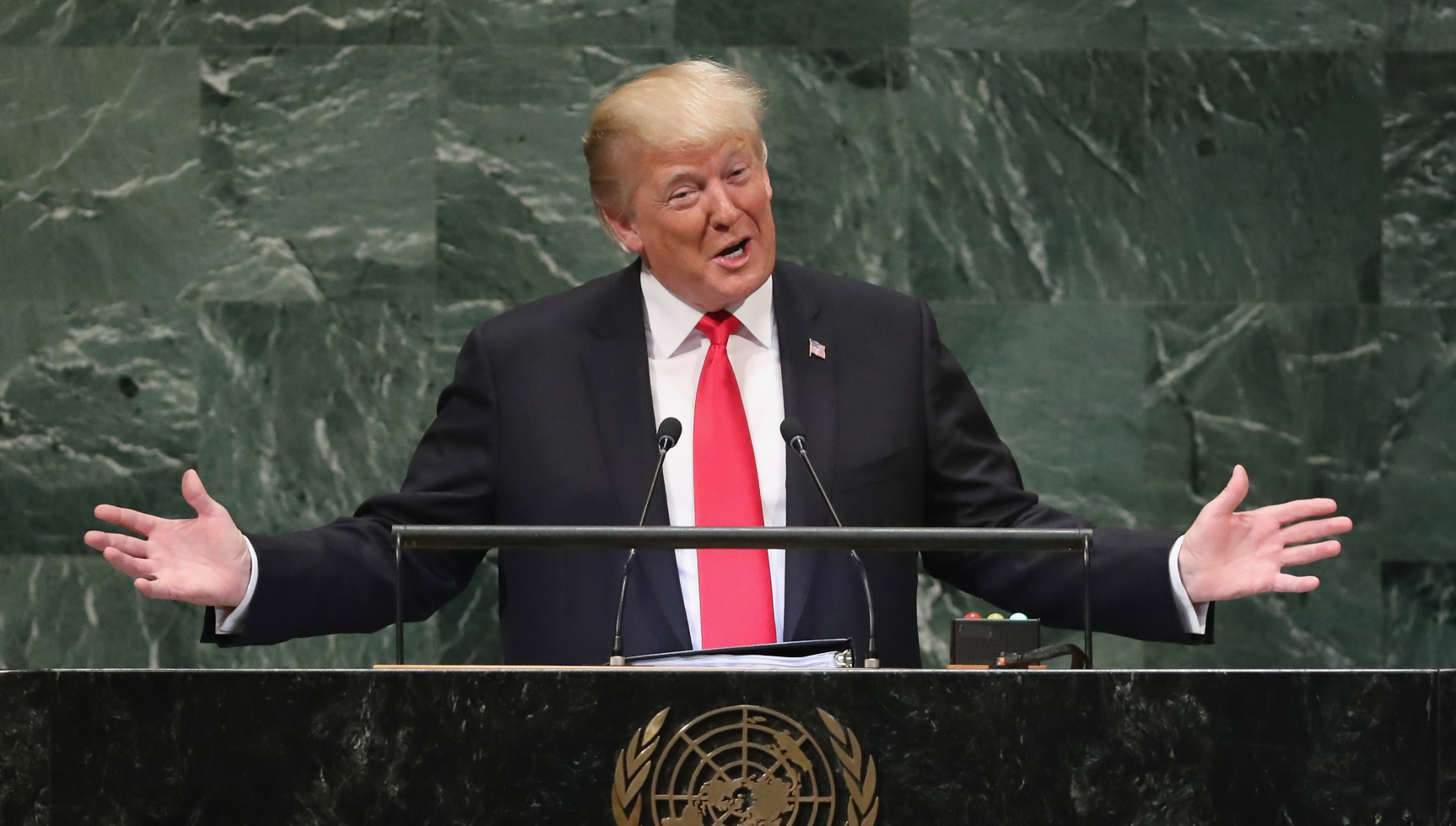Donald Trump UN joke Blank Meme Template