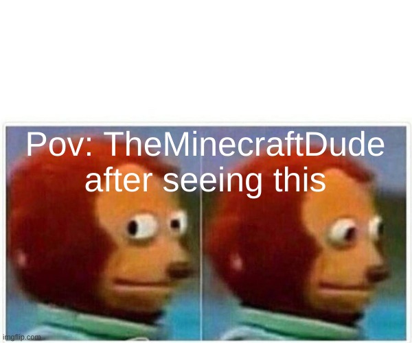 Pov: TheMinecraftDude
after seeing this | image tagged in memes,monkey puppet | made w/ Imgflip meme maker