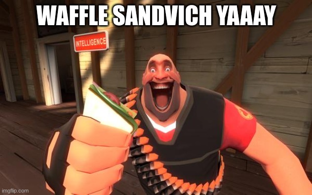 Sandvich fixes everything | WAFFLE SANDVICH YAAAY | image tagged in sandvich fixes everything | made w/ Imgflip meme maker