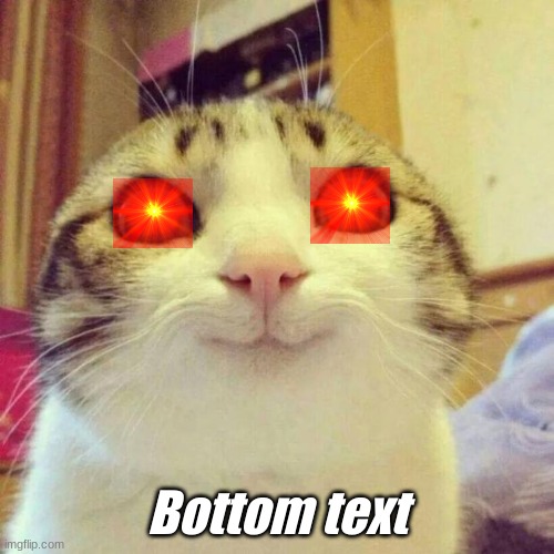 Smiling Cat | Bottom text | image tagged in memes,smiling cat | made w/ Imgflip meme maker