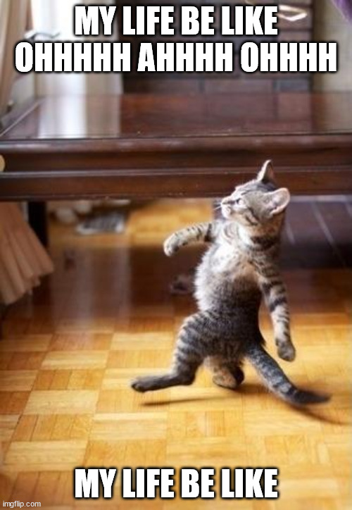 Cool Cat Stroll | MY LIFE BE LIKE OHHHHH AHHHH OHHHH; MY LIFE BE LIKE | image tagged in memes,cool cat stroll | made w/ Imgflip meme maker